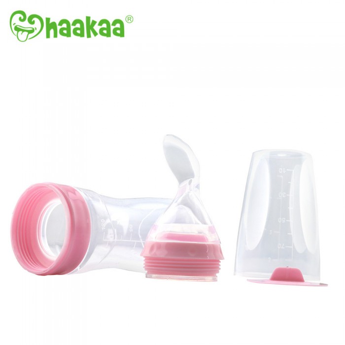 Silicone baby food dispensing spoon